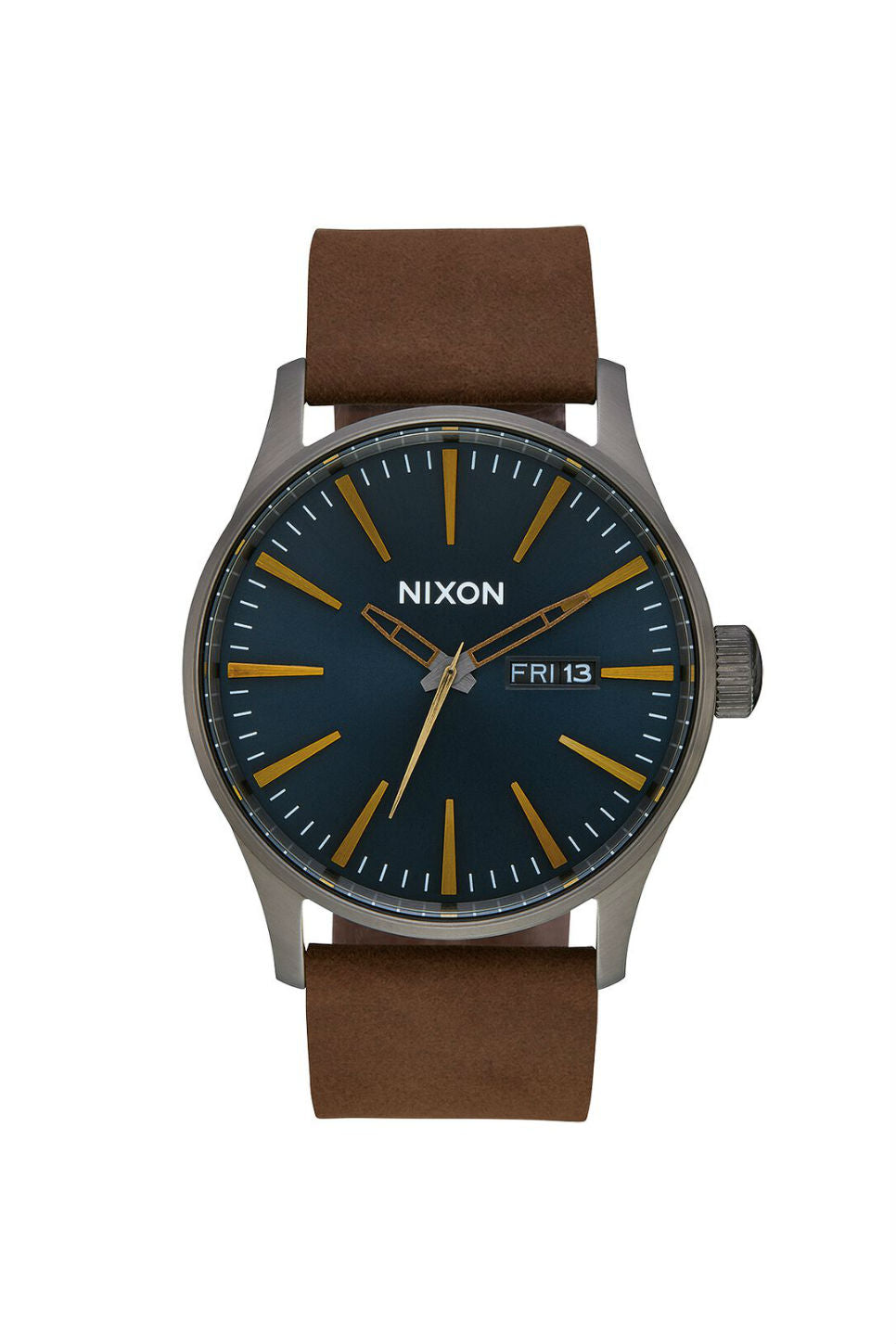 SENTRY LEATHER WATCH - GUNMETAL/INDIGO/BROWN