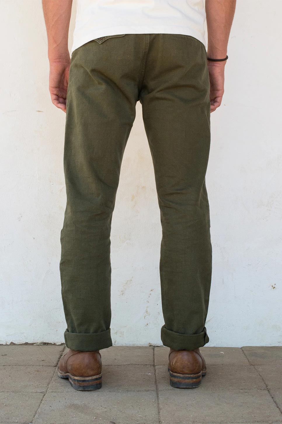 FREENOTE WORKERS CHINO SLIM FIT - 14oz ARMY