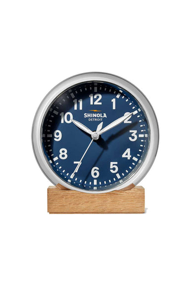 Shinola - Runwell Desk Clock - Navy - Front