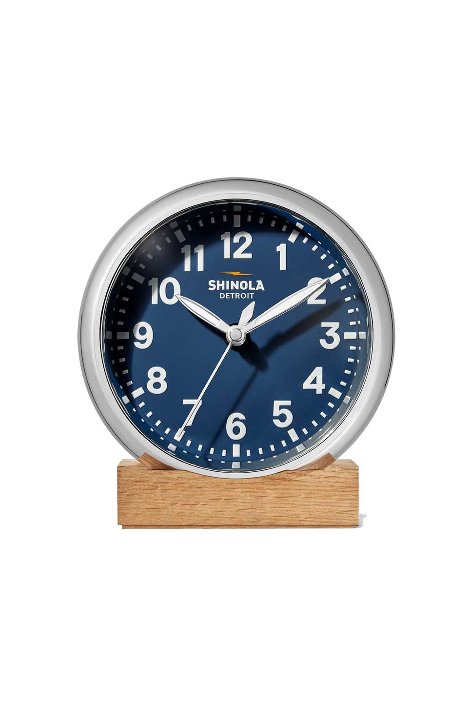 Shinola - Runwell Desk Clock - Navy - Front
