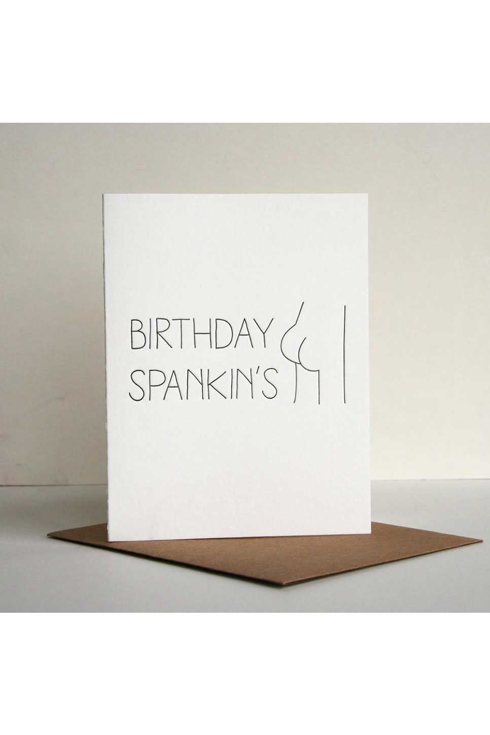 Steel Petal Press - Birthday Spankins Card