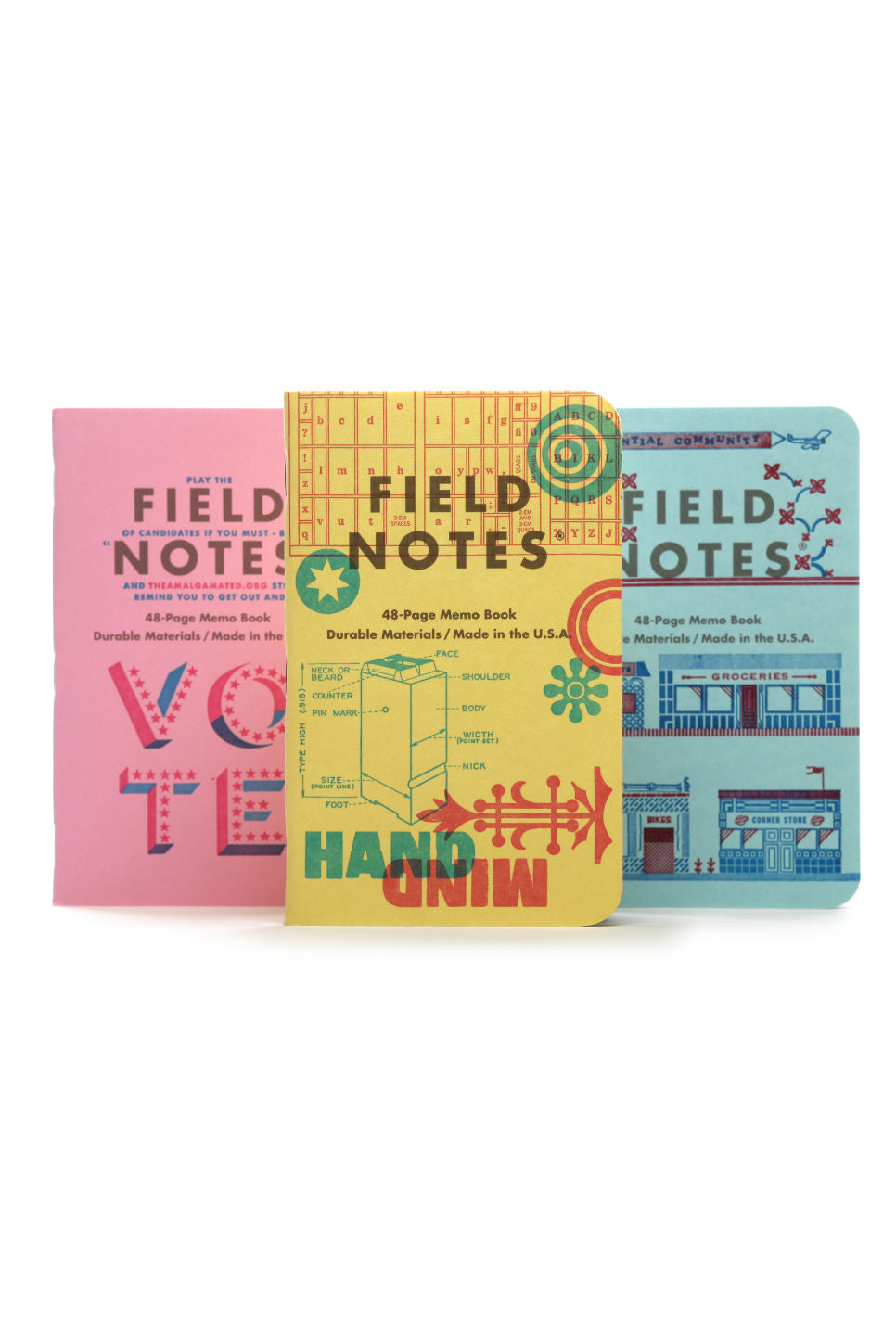 Field Notes - United States of Letterpress 3 Pack - Colorado, Ohio, Illinois