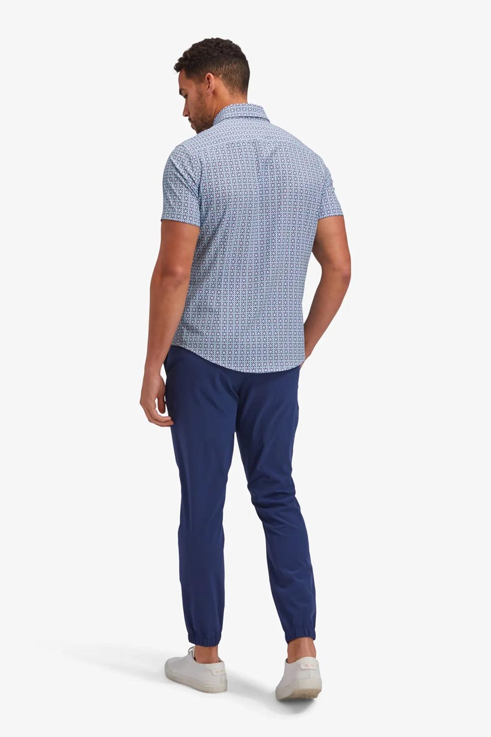 LEEWARD SS Aqua Medallion Print