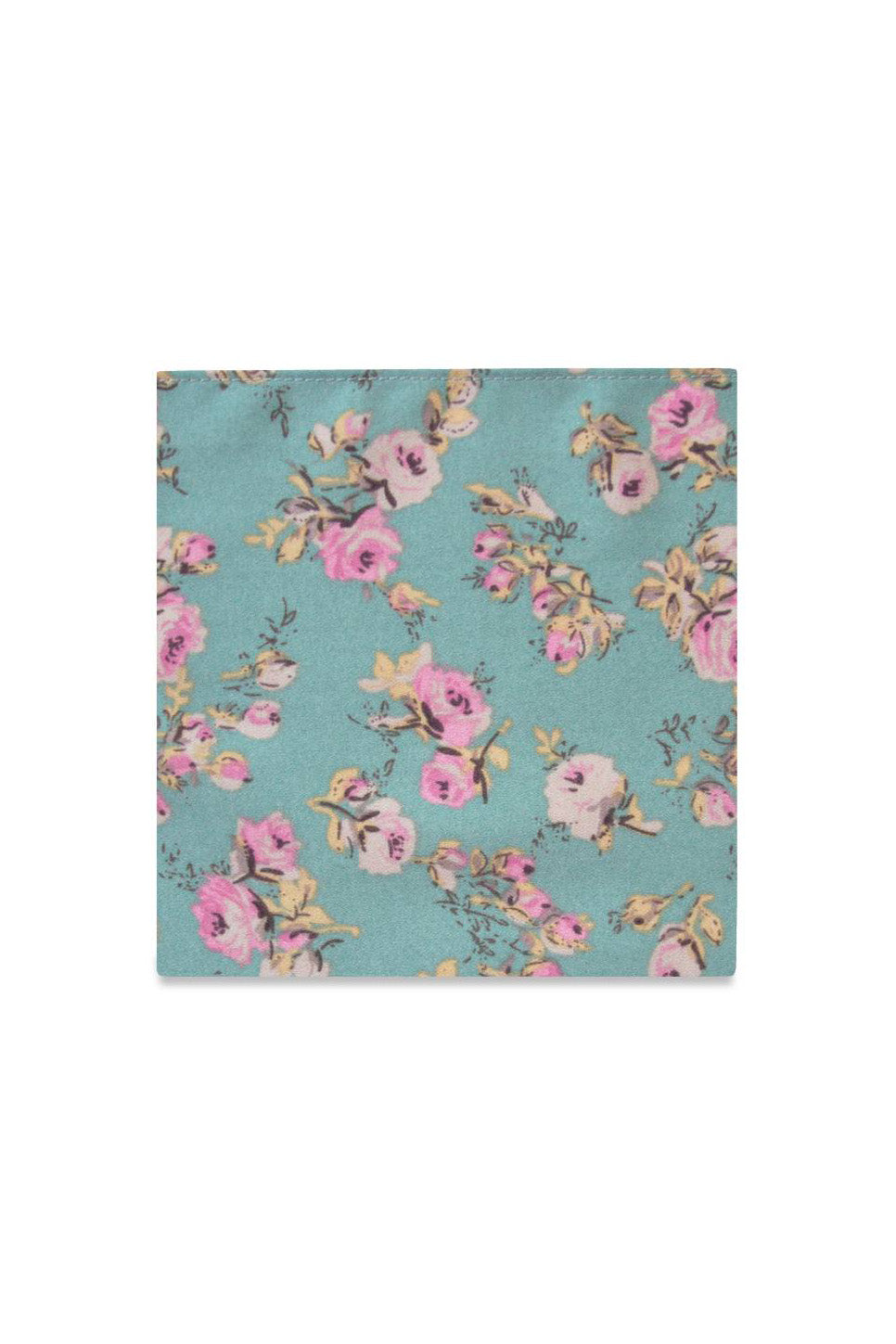 Pocket Square Clothing - The Fleur Pocket Square - Teal Floral