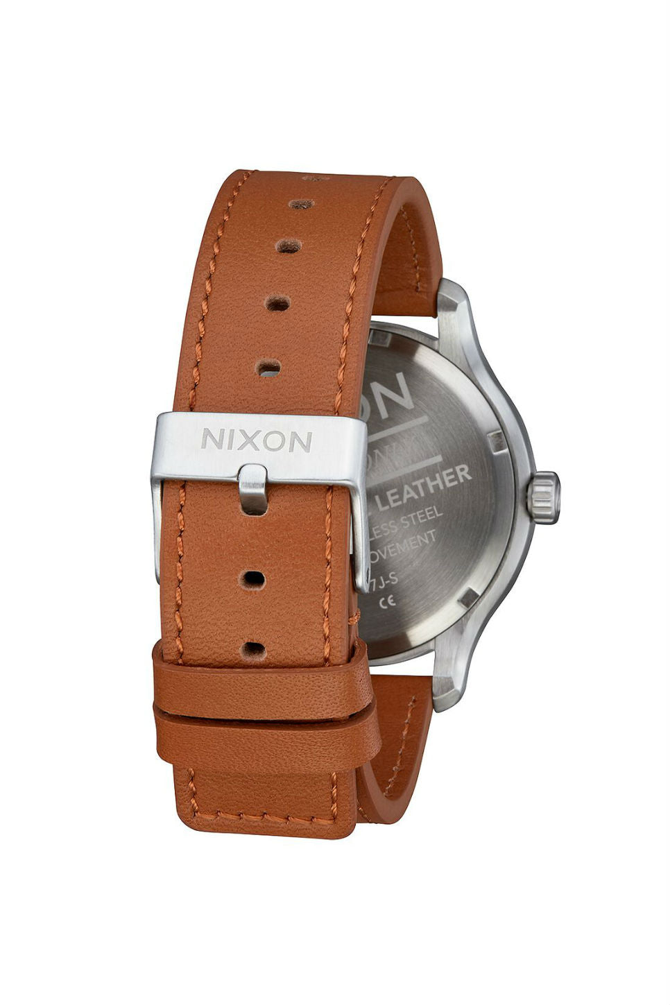 Nixon - Patrol Leather Watch - Navy/Saddle - Back