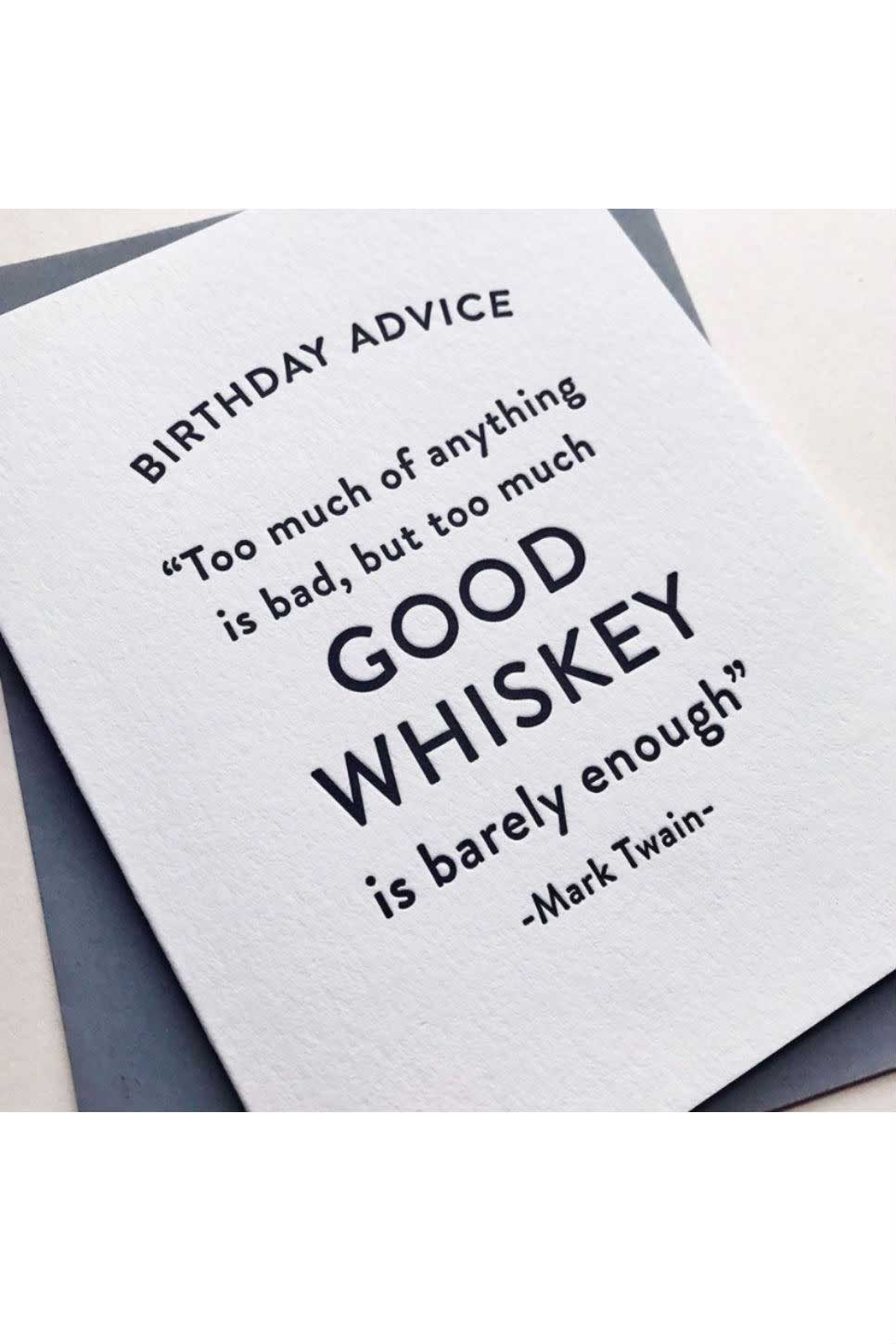 Steel Petal Press - Birthday Whiskey Card