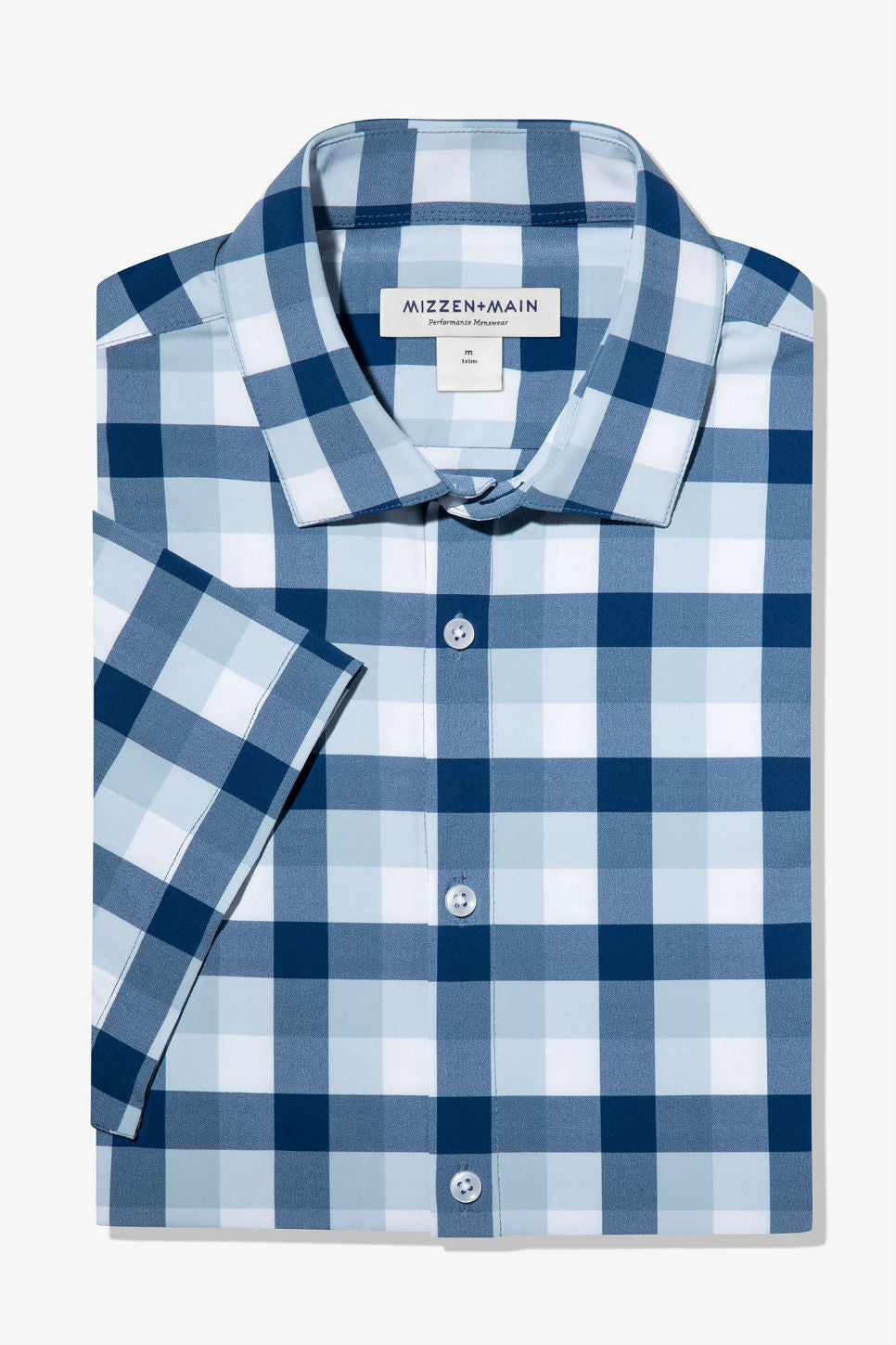 LIGHTWEIGHT LEEWARD SS NO-TUCK Blue Multi Check