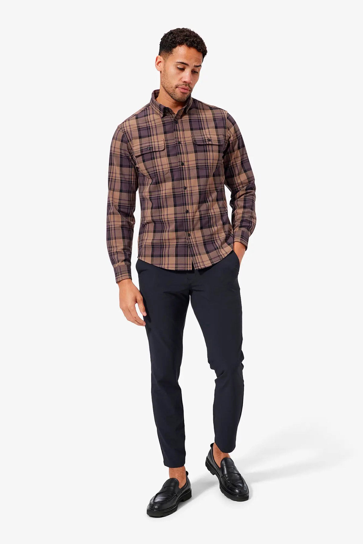 UPSTATE FLANNEL Caribou Brown Plaid
