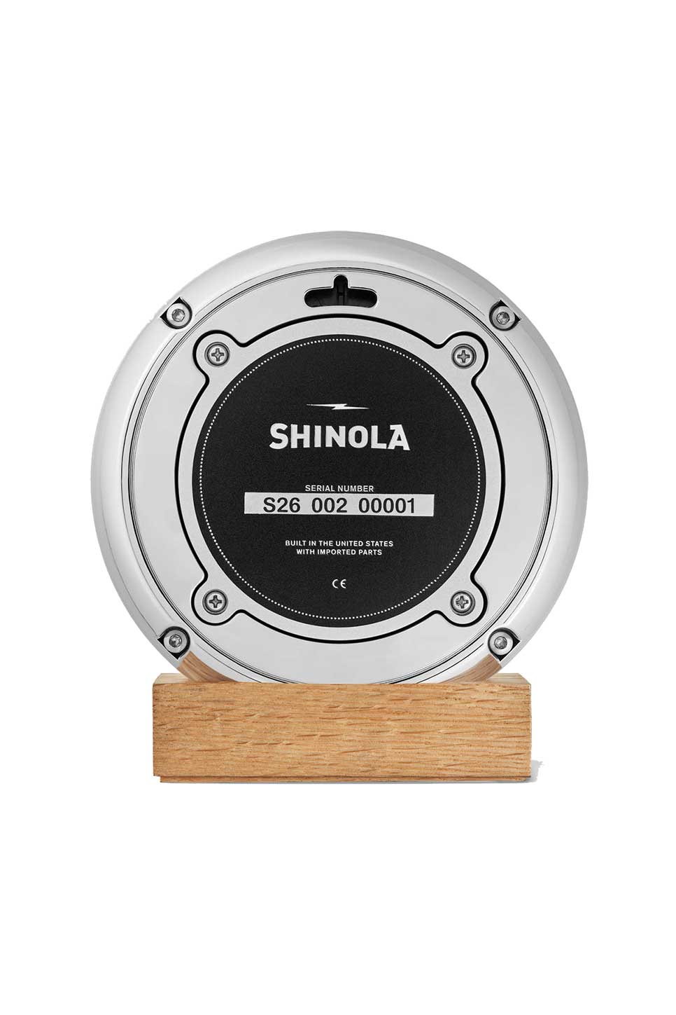 RUNWELL DESK CLOCK - CHROME BLACK