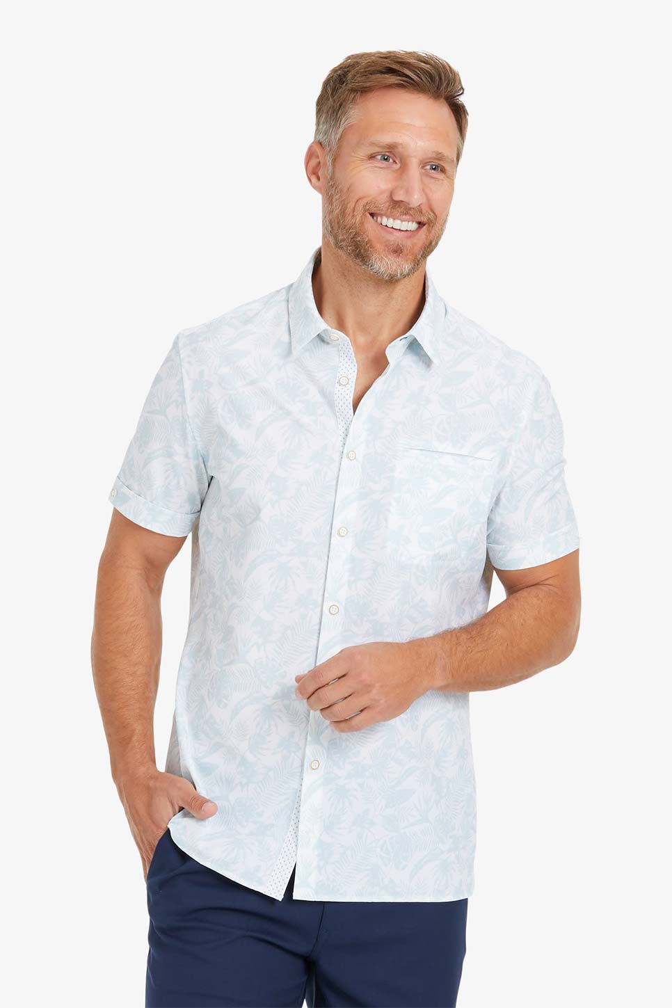 LEEWARD SS Skyway Tropical Print