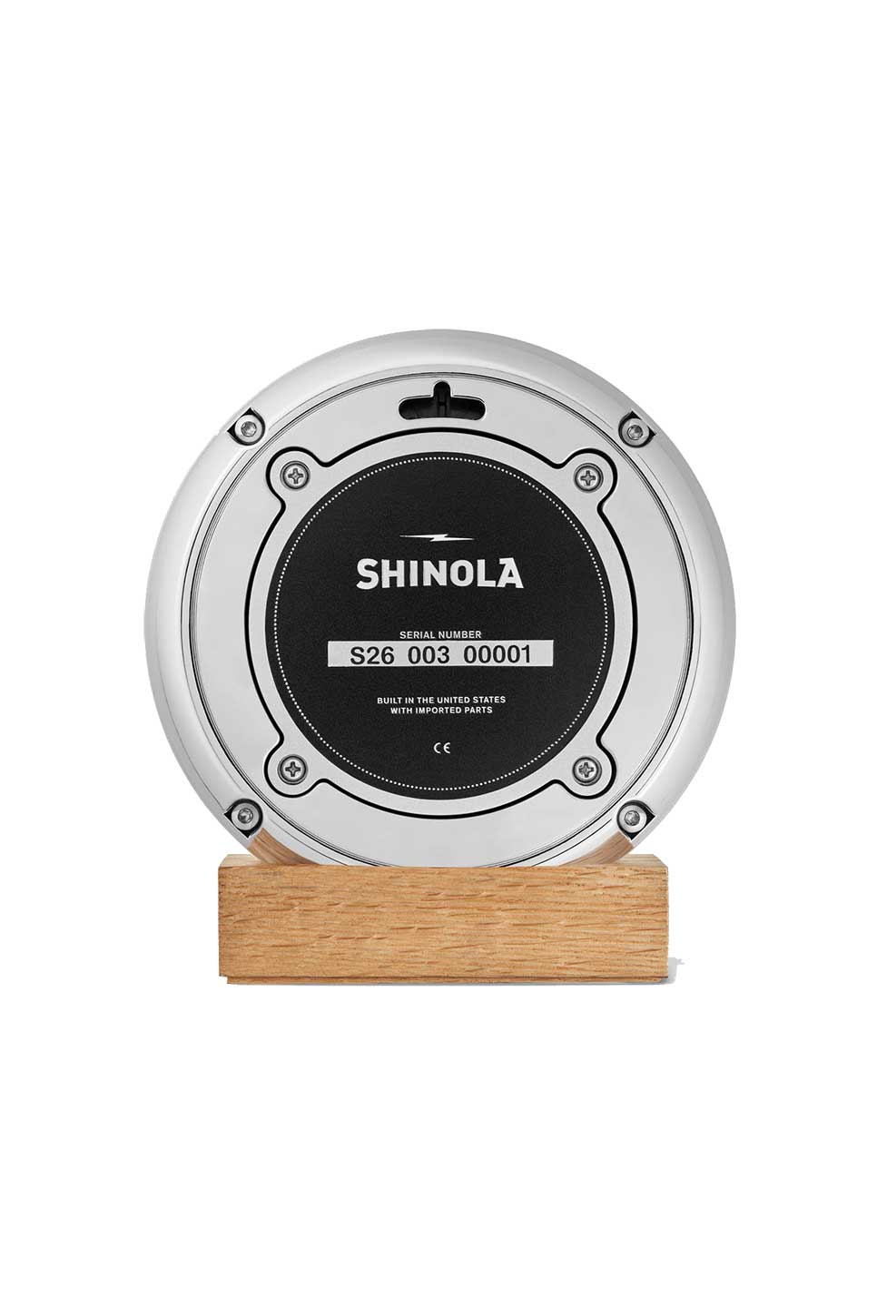 Shinola - Runwell Desk Clock - Navy - Back