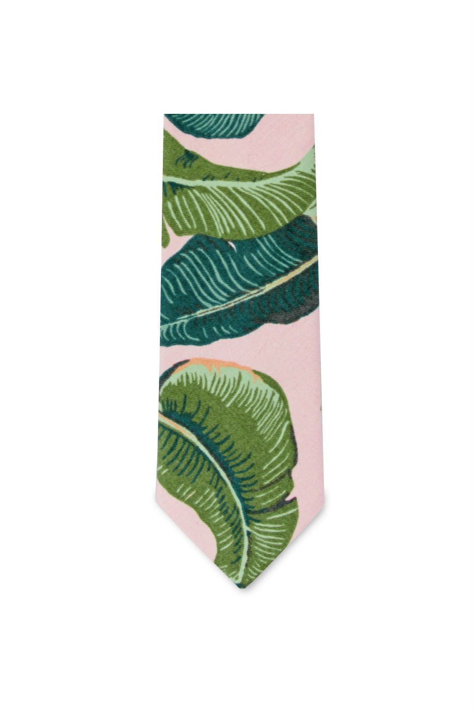 THE BEV PINK TROPICAL TIE Pink and Green