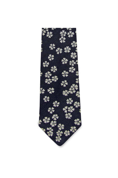 Pocket Square Clothing - The Aubrey Floral Tie - Navy Floral Print