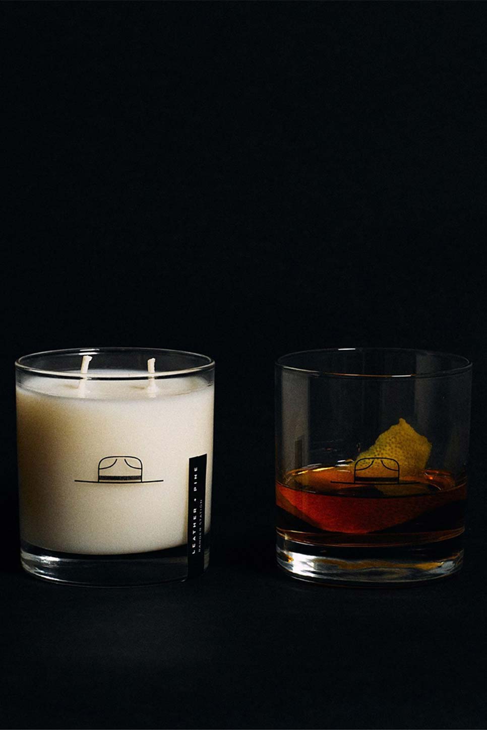 LEATHER + PINE CANDLE