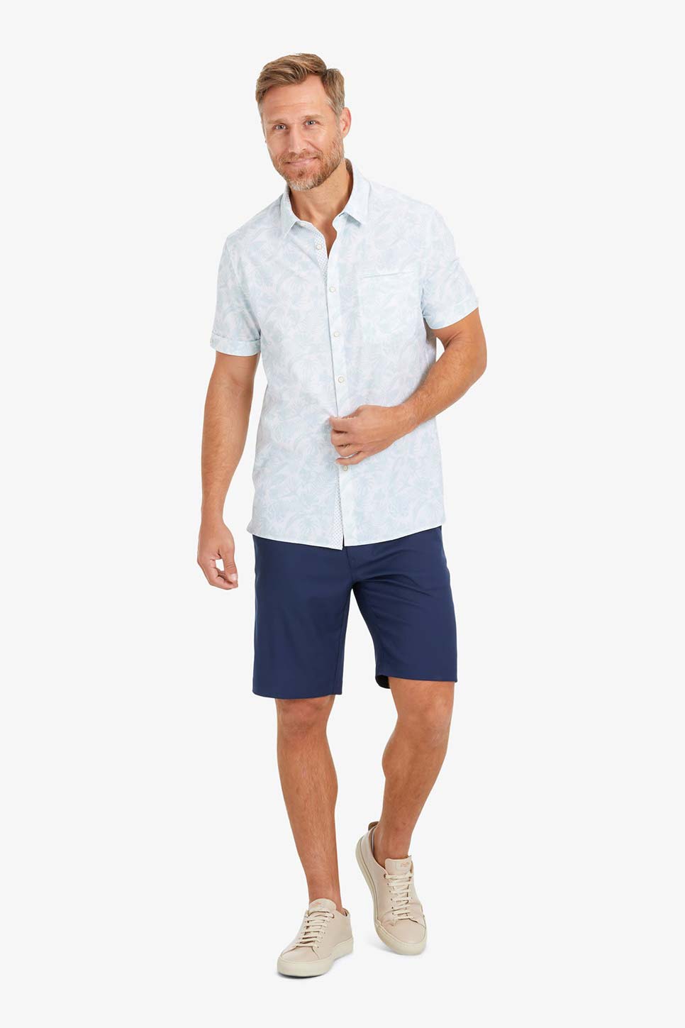 LEEWARD SS Skyway Tropical Print