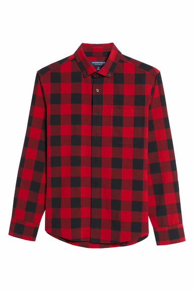 Mizzen + Main - City Flannel - Red and Black Buffalo - Flatlay