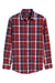 Mizzen + Main - Leeward LS - Large Burgundy Plaid  - Flatlay