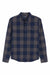 Mizzen + Main - Upstate Flannel - Gray Navy Buffalo Plaid - Flatlay