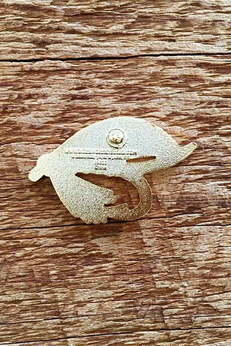 Noteworthy Paper & Press - Fly Fishing Enamel Pin - Back
